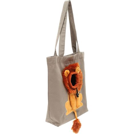 Paquet Bandoulière pour Animaux de Compagnie en Toile Petit Modèle Gris (1/5)