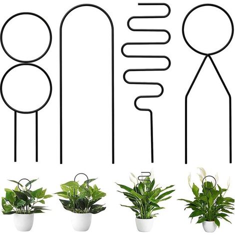 Supporto per piante rampicanti da interno a forma di foglia, in filo metallico, decorazione per Monstera e Hoya. (1/5)