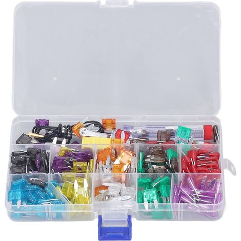 Kit de 203 fusibles automobiles à lames avec extracteur et stylo de test pour camions, bateaux et SUV (1/5)