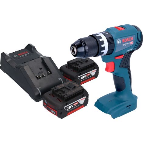 Bosch GSB 18V-45 Professional Perceuse-visseuse à percussion sans fil 18 V 45 Nm Brushless + 2x batterie 5,0 Ah + chargeur
