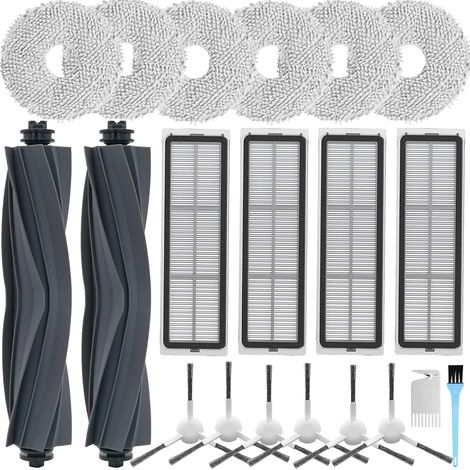 Accessori per aspirapolvere Dreame L10s Ultra, parti di ricambio per Xiaomi X10+, 2 spazzole principali, 6 spazzole laterali, 6 panni per mocio, 4 filtri, 2 spazzole per la pulizia (1/5)