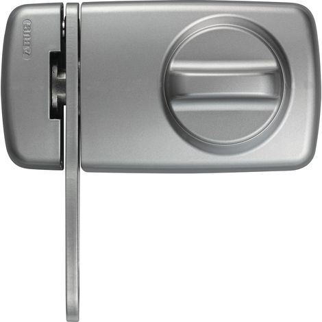 ABUS Tür-Zusatzschloss 7030S EK silber, mit Sperrbügel u. innen mit Drehknauf