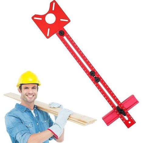 Support de rainure de fraisage pour outil de défonceuse – 3 en 1 réglable – Gabarit de gabarit de routeur, outils de travail du bois, guide de coupe de cercle de toupie – Outils et équipement de (1/5)