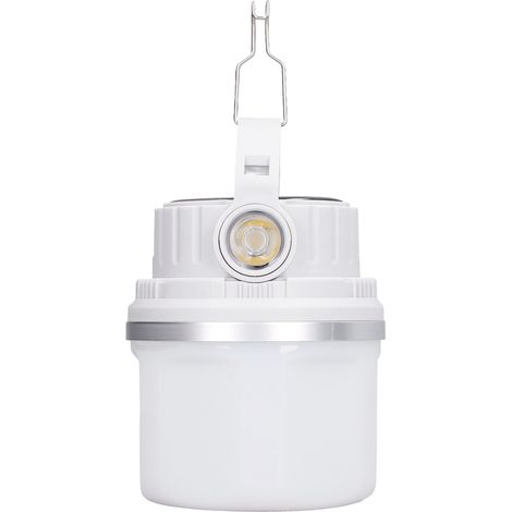 Solarlampe mit zwei Betriebsmodi, 6 Helligkeitsstufen, hohe Leuchtkraft, tragbare LED-Notfalllampe für Camping, grau (1/5)