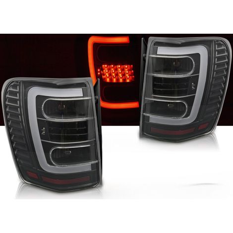 Paire de feux arriere Jeep Grand cherokee 99-05 LED noir (1/4)