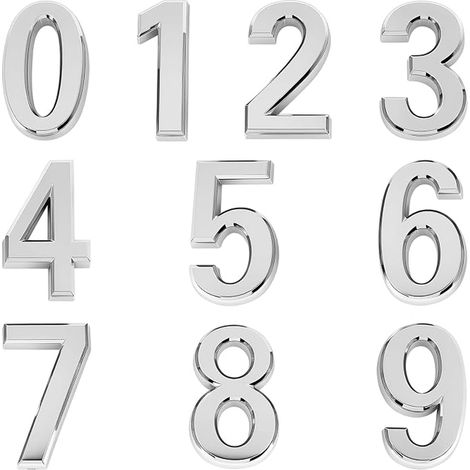 House Number Letter Box, Numbers in ABS Plastic, for Doors, Letterboxes and Outdoor Decoration (1/4)