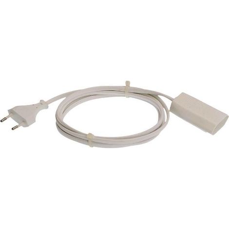 Verlängerungkabel Eurostecker 3 m weiß IP20 H03VVH2-F 2x0,75