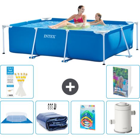 Intex Piscina con estructura Rectangular - 220x150x60 cm - 7-piezas  S123