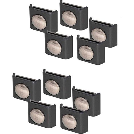 Lot de 10 supports de fixation en métal pour installation de grille – Joint de poteau en acier galvanisé 40 x 35 mm (1/5)