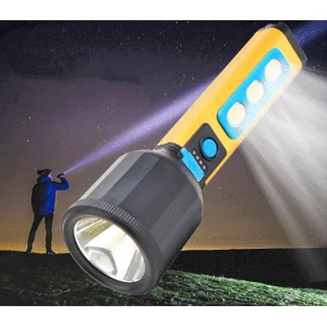Torcia LED Ricaricabile USB 3 COB 5W Luce Regolabile Emergenza Sport e Campeggio (1/5)