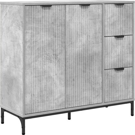 Aparador Gris Concreto 89,5 x 33 x 82 cm Madera de ingeniería vidaXL (1/5)