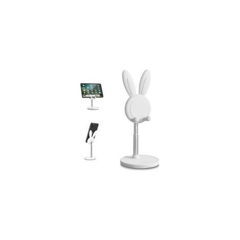 Handyhalterung in Hasenform für den Schreibtisch, weiß, niedliches Büroaccessoire (1/5)