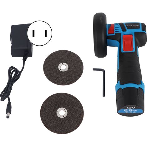 Meuleuse angulaire sans fil portable, outil électrique rechargeable à batterie, mini meuleuse à brosse sans balais, 100-240V prise US (1/5)