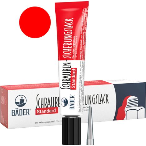 Bäder Schraubensicherungslack Standard 20 ml Tube rot 12 Stk