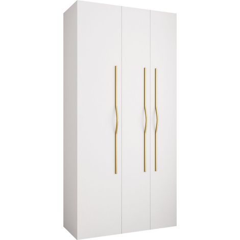 Armario Hartford 563, Blanco, 246x120x52cm, Puertas de armario: Con bisagras, Número de estantes: 0 (1/5)