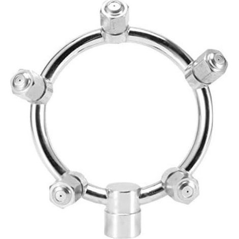 Lntyq Buse de brumisation circulaire haute pression en acier inoxydable pour pulvérisateurs manuels et électriques Buse de tuyau d'arrosage filetage intérieur 2 points (1/5)