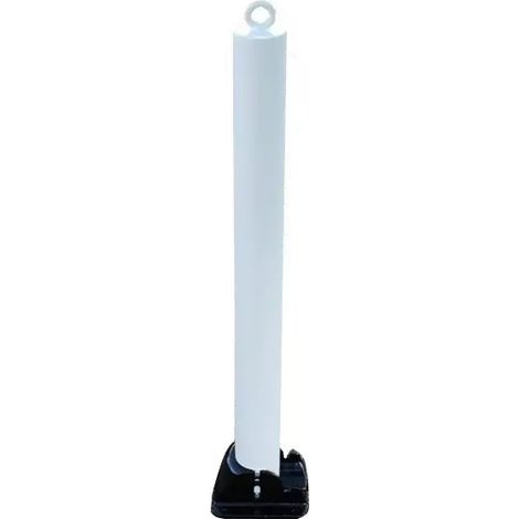 Poteau rabattable 900-76-W BLANC (s'entrouvrant) avec oeillet (1/5)
