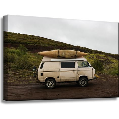 Leinwanddruck Vintage-Wohnmobilreise 60x40 cm