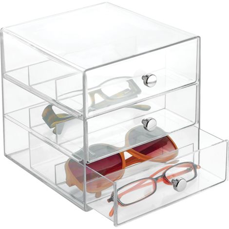 InterDesign - Cassettiera Trasparente, 2 cassetti x 3 vani (1/5)