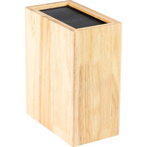 Rockingham Forge - Portacoltelli universale, supporto verticale, contiene fino a 20 coltelli con lame fino a 20 cm di lunghezza, colore: Nero lucido., Kautschukholz - Rechteckiger, 18.5 x 10.5 x 22.5 (1/4)