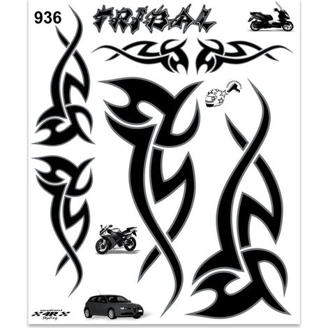 Adesivi Stickers Giganti Tribale 24 x 20 cm (1/4)