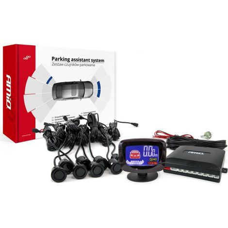 Kit sensori parcheggio Amio LED-GRAF nero 8 sensori