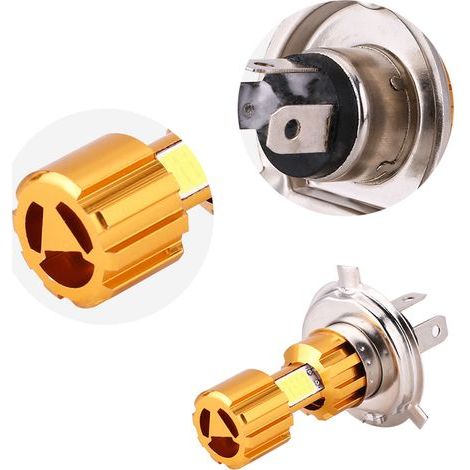 H4 LED Phare Ampoule 12V 18W H4 LED COB Moto Phare Lampe Universel pour Moto Phare 6500K Blanc. (1/5)