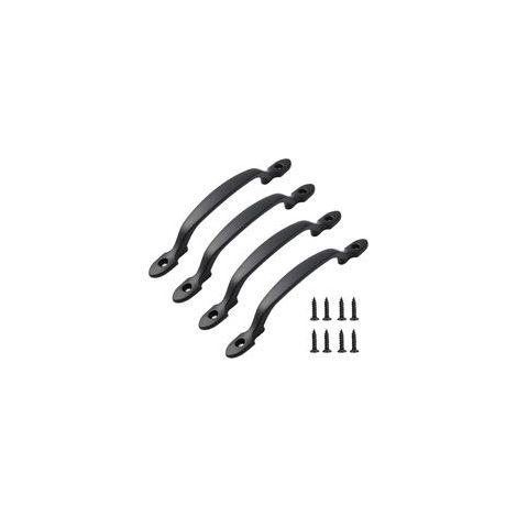 Ensemble de 4 poignées pour meubles (armoires, cuisines, portes, tiroirs), avec vis, longueur 158 mm.