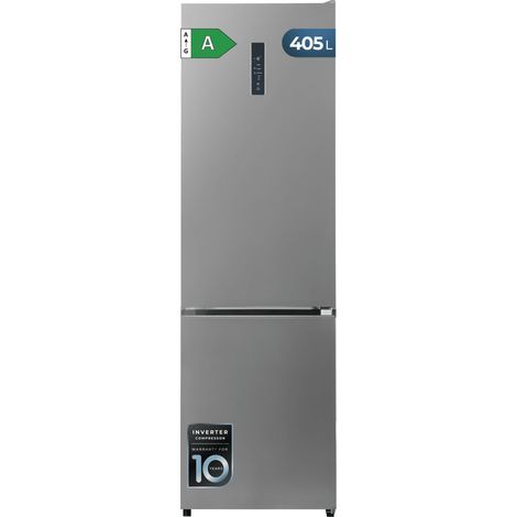 Cecotec bolero coolmarket combi 405 wl elite inox a - frigorífico combi inox con interior elite grey y max inside, full led wall, fresh flex, elite grey, display full color, total nofrost. (1/3)