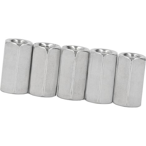 20 Écrous d'accouplement hexagonaux en acier inoxydable 304, filetage fin long pour réparation et maintenance (1/5)