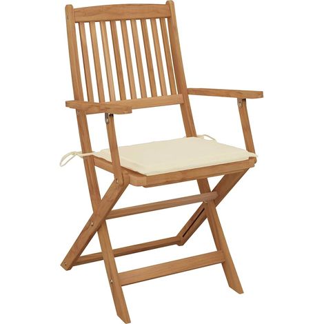 Maison Exclusive - Klappstühle mit Kissen, 8-teilig, aus massivem (1/5)
