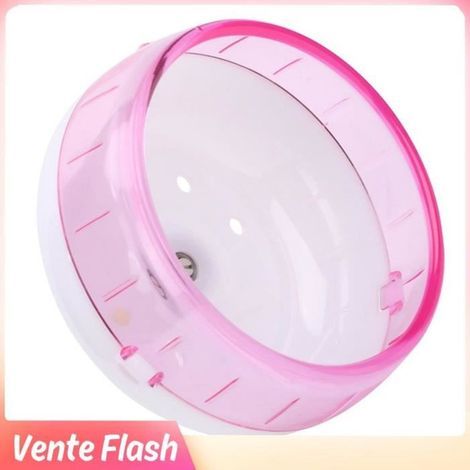 Roue de hamster Plastic super silencieux Exercice de roule animalerie jouet Rose (1/4)