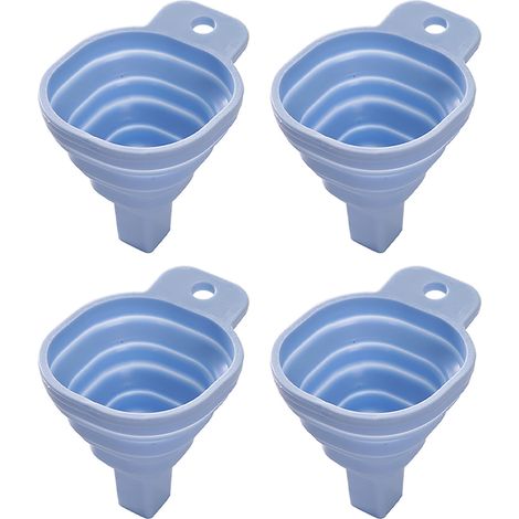 Entonnoir Cuisine - En Silicone Alimentaire - Pliable - Pour Liquides et Poudres - Lot de 4 (1/5)