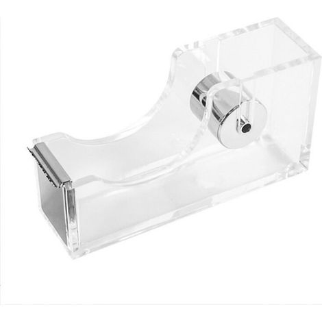 Porte-ruban, adapté à une utilisation de bureau, 12 × 3,5 × 6,5 cm, transparent