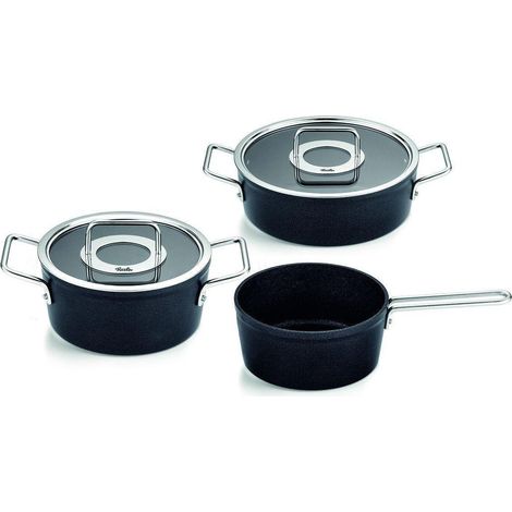 Fissler Adamant Set de cacerolas negro antiadherente