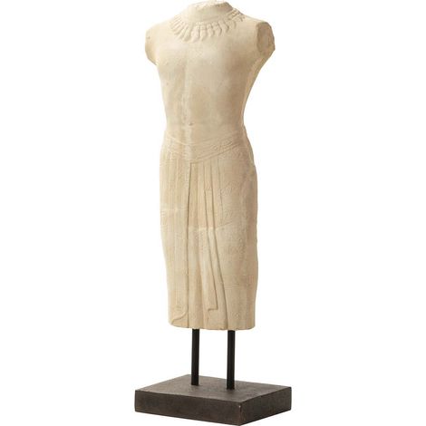 Terrakotta Mann Torso Figur Weiß 40X35X130 Cm (1/5)