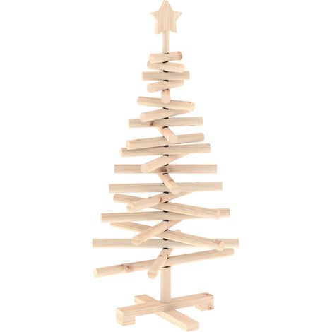 Albero di Natale in legno KOTKA 90 cm Legno Massello di Pino vidaXL (1/5)