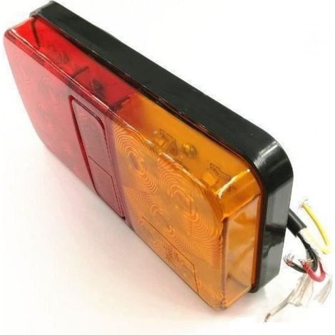 Feux Arrieres Led - 12 V - 150 X 80 X 28 Mm - Pour Camion Remorque Caravane Fourgon - E4 - Lot De 2