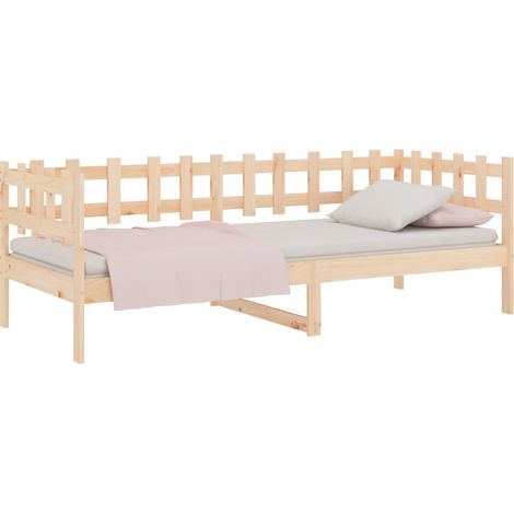 Lit de jour sans matelas 90x190 cm bois de pin massif vidaXL (1/5)