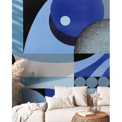 Papier peint panoramique Abstraction 4, Bleu clair 150 x 250cm (1/5)