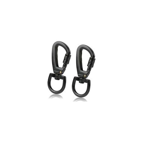 2pcs Mousqueton Laisse Chien, Mousquetons avec Articulation Pivotante en Alliage Zinc Robuste Charge Lourd Carabiner Porte Clés Clip à Ressort (1/5)