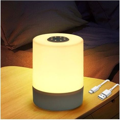 ACKERMAN - Lampe de chevet LED sans fil, tactile et réglable, veilleuse rechargeable par USB, petite lampe de table pour enfants, chambre, salon, bureau, camping (1/5)
