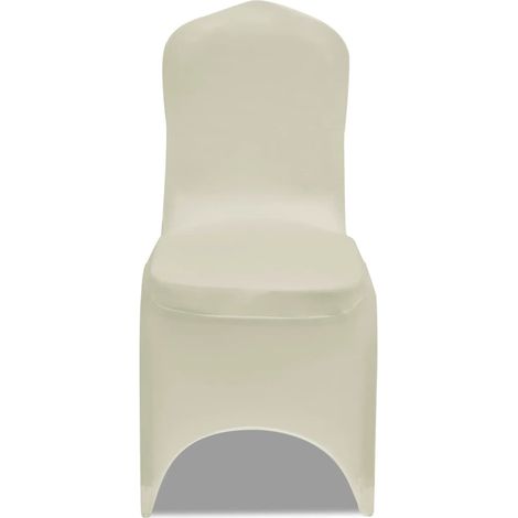 Housse de chaise extensible 100 pcs Couleur crème