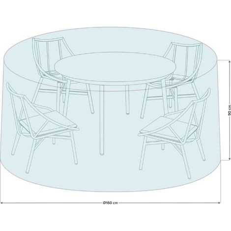 Funda Bolzano para mesa de comedor redonda de 160x90cm (1/5)