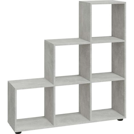 Maison Exclusive - Libreria a Scala Grigio Cemento 107 cm in Legno Multistrato (1/5)