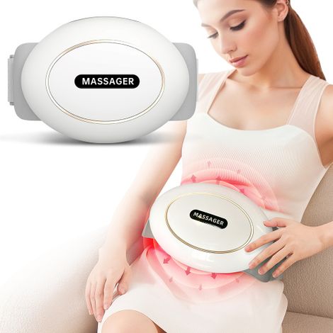 Massaggiatore addominale intelligente, doppia modalità di massaggio, riscaldamento a luce rossa, timer di 10 minuti, dispositivo portatile per il relax domestico, adatto all'uso in loco. (1/5)