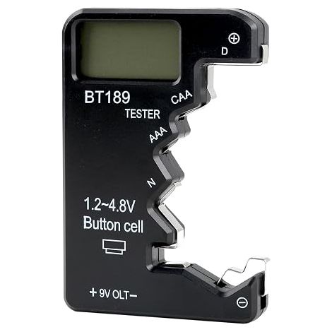 Mini testeur de batterie numérique, testeur universel de batterie ABS avec écran LCD haute définition pour les types D CAA N LR44 9V 6F22 pour utilisation dans les appareils électroniques Gestion de l (1/5)
