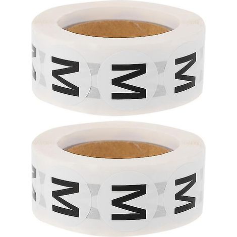 Nouvelle étiquette autocollante ronde 2rolls pour les tailles de vêtements (1/3)
