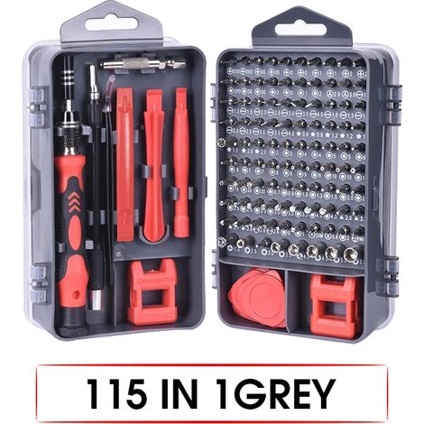 EASYCOMFORT jeu de tournevis 115 en 1, avec embouts de vis fendus de précision, Kits magnétiques combinés, outils manuels de réparation ménagers (1/5)
