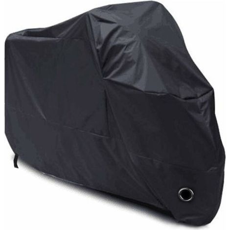Wasserdichte, kälte- und wetterbeständige schwarze Motorrad-Staubschutzhülle aus 190T, 245 x 105 x 125 cm (1/5)